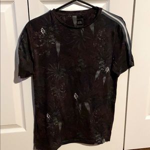Dark floral print muscle tee